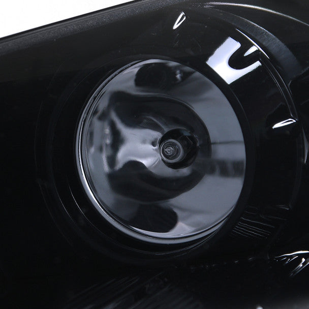 Spec D 2010-2012 Hyundai Genesis Coupe R8 Style LED Strip Projector Headlights (Glossy Black Housing/Smoke Lens)-thumbmail-3