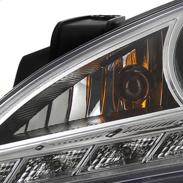 Spec D 2010-2012 Hyundai Genesis Coupe Projector Headlights w/ SMD LED Light Strip (Chrome Housing/Clear Lens)-thumbmail-8