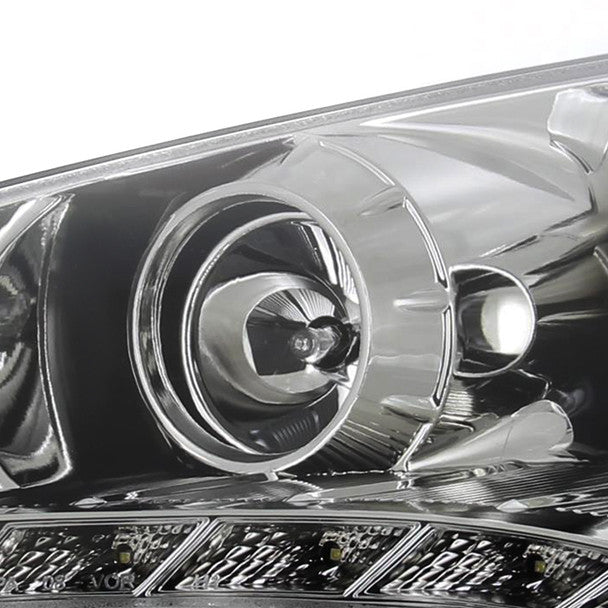 Spec D 2010-2012 Hyundai Genesis Coupe Projector Headlights w/ SMD LED Light Strip (Chrome Housing/Clear Lens)-thumbmail-9