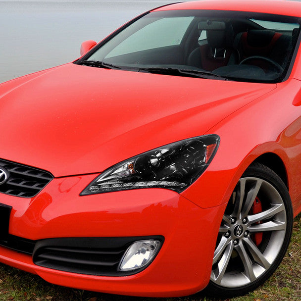 Spec D 2010-2012 Hyundai Genesis Coupe Projector Headlights w/ SMD LED Light Strip (Jet Black Housing/Clear Lens)-thumbmail-9