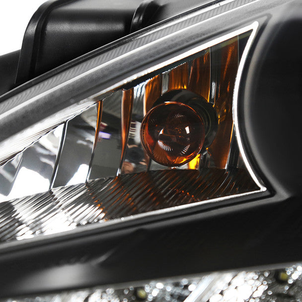 Spec D 2010-2012 Hyundai Genesis Coupe Projector Headlights w/ SMD LED Light Strip (Matte Black Housing/Clear Lens)-thumbmail-7