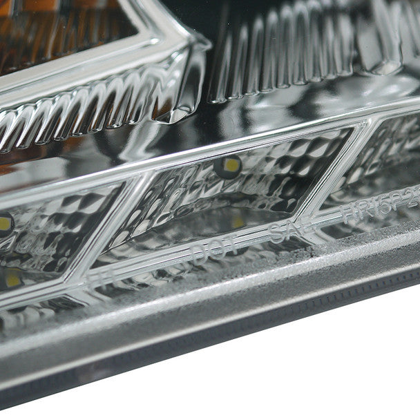 Spec D 2010-2012 Hyundai Genesis Coupe Projector Headlights w/ SMD LED Light Strip (Chrome Housing/Clear Lens)-thumbmail-3