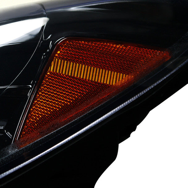 Spec D 2010-2012 Hyundai Genesis Coupe R8 Style LED Strip Projector Headlights (Glossy Black Housing/Smoke Lens)-thumbmail-6