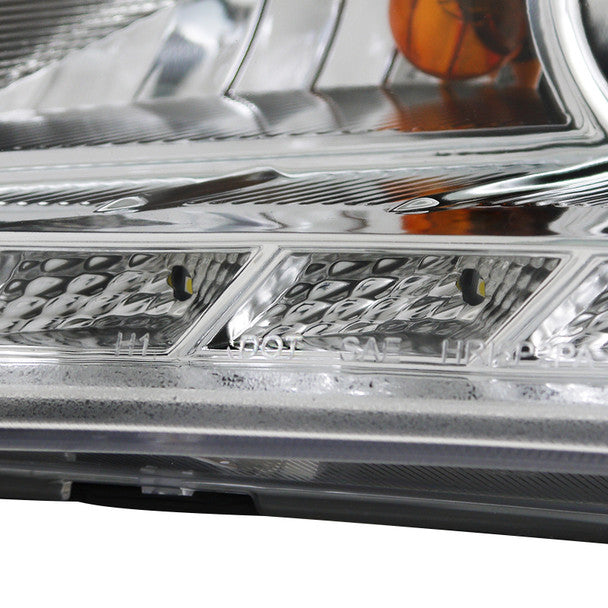 Spec D 2010-2012 Hyundai Genesis Coupe Projector Headlights w/ SMD LED Light Strip (Chrome Housing/Clear Lens)