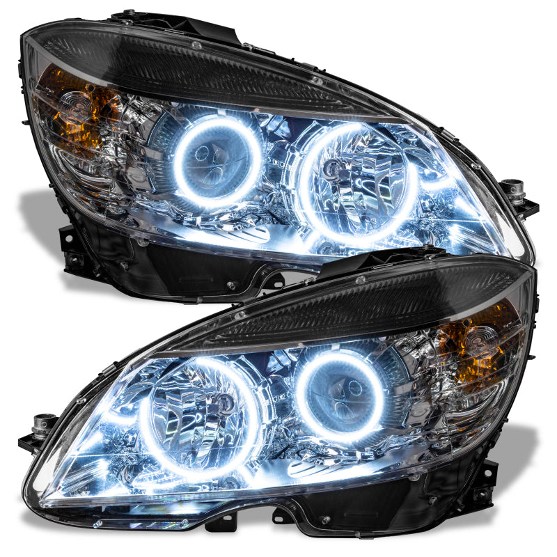 Oracle 08-11 Mercedes Benz C-Class Pre-Assembled Headlights - Chrome Housing - White-thumbmail-7