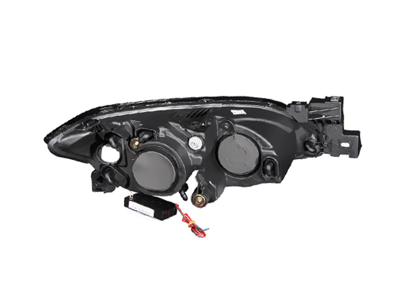 ANZO 2004-2008 Mazda 3 Projector Headlights w/ Halo Black (CCFL)-thumbmail-6