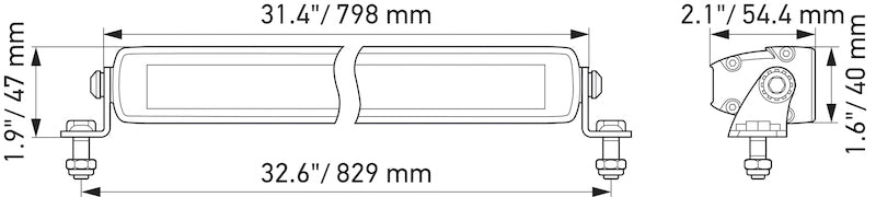 Hella Universal Black Magic 32in Thin Light Bar - Driving Beam-thumbmail-17