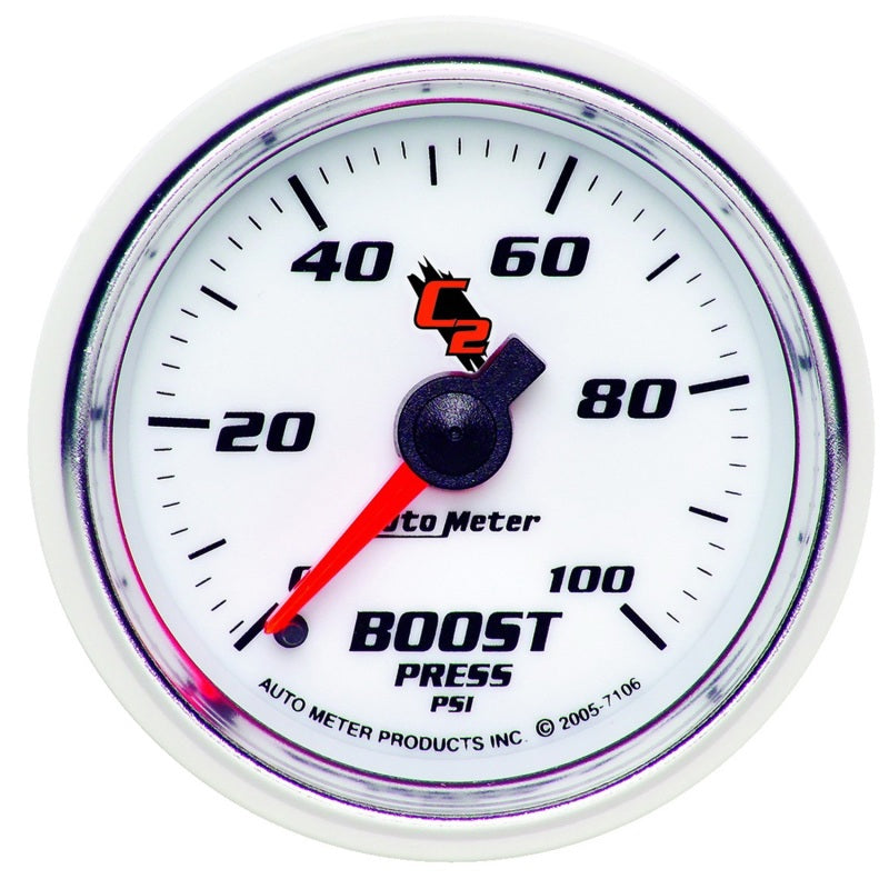 Autometer C2 52mm 0-100 PSI Mechanical Boost Gauge-thumbmail-1