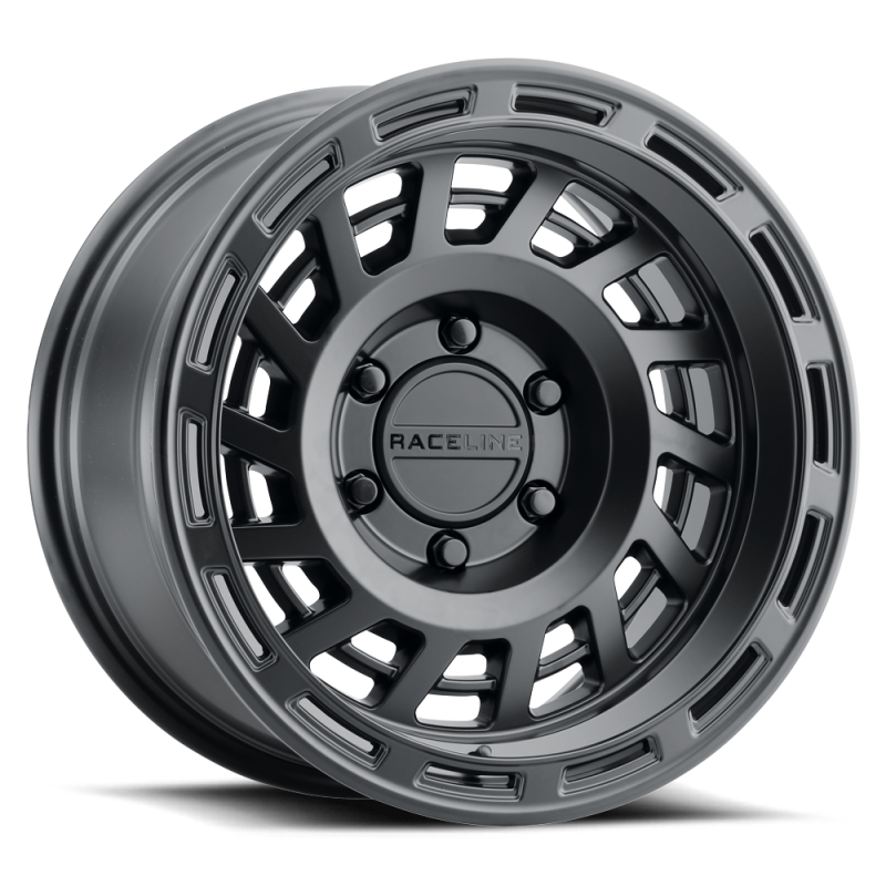 Raceline 957B Halo 17x8.5in / 5x150 BP / 0mm Offset / 110.3mm Bore - Satin Black Wheel-thumbmail-1