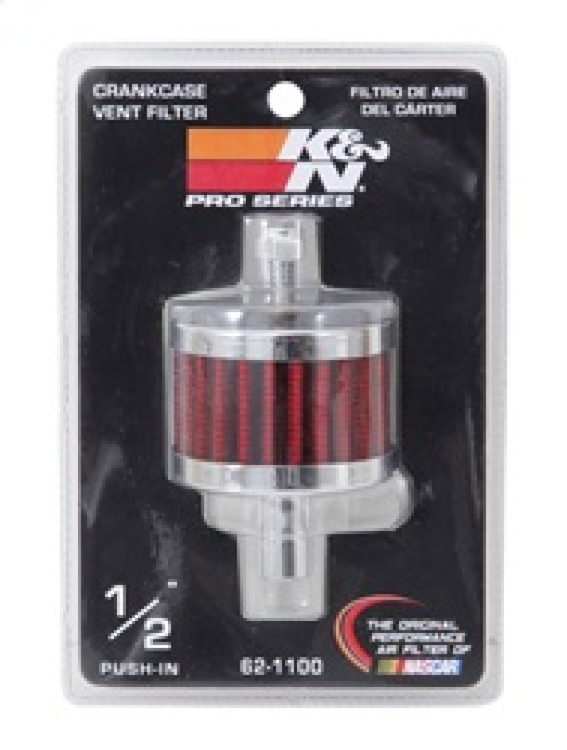 K&N Steel Base Crankcase Vent Filter 0.5in Vent OD x 2in OD x 1.5in Height-thumbmail-13