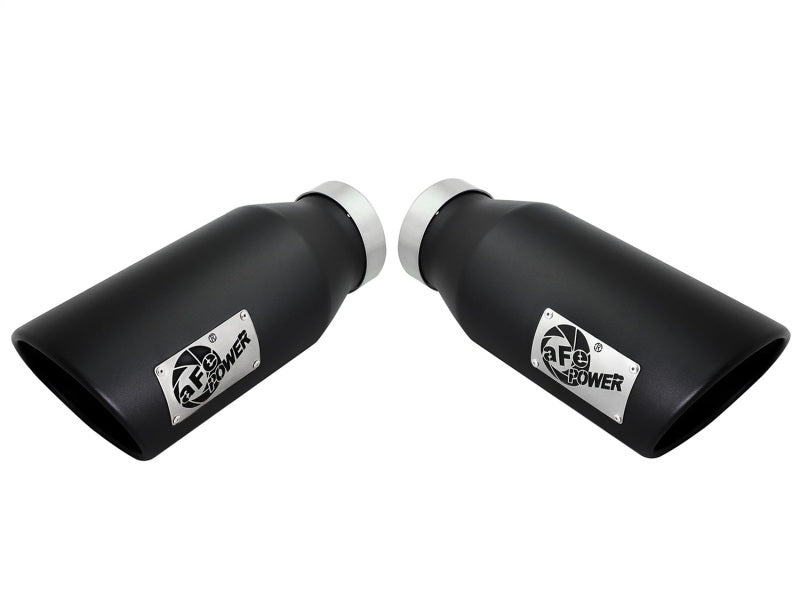 aFe Diesel Exhaust Tip Bolt On Black 4in Inlex x 6in Outlet x 15in-thumbmail-1