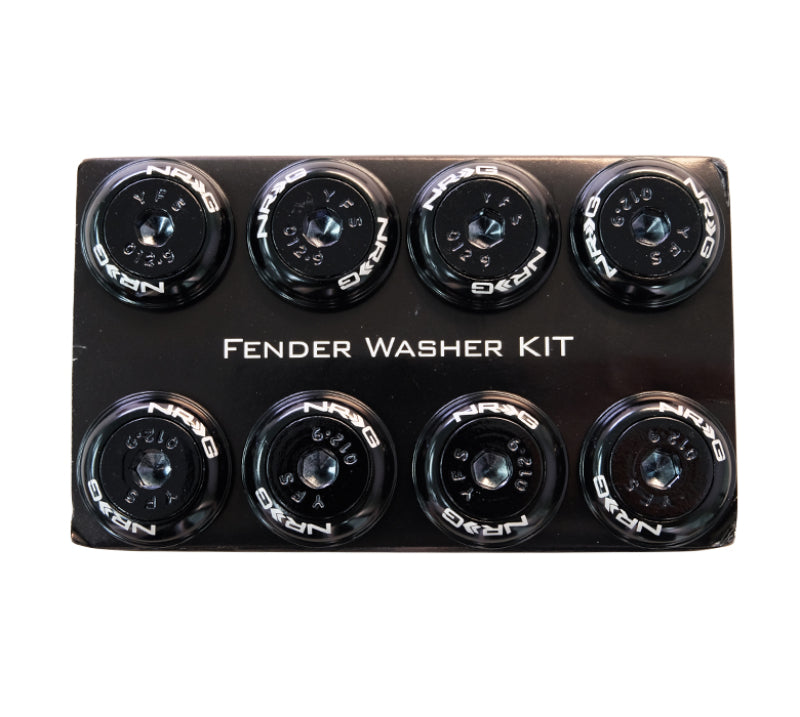 NRG Fender Washer Kit w/Color Matched M8 Bolt Rivets For Plastic (Black) - Set of 8-thumbmail-4