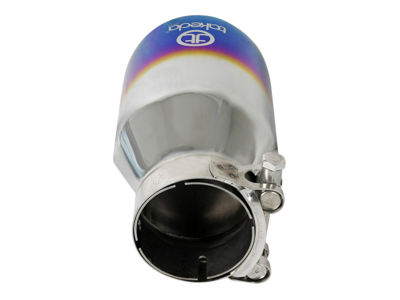 aFe Takeda 304 Stainless Steel Clamp-On Exhaust Tip 2.5in Inlet / 4in Outlet - Blue Flame-thumbmail-7
