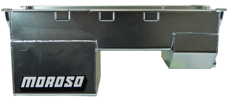 Moroso Ford 351W (w/Rear Sump & Billet End Seals) Extra Deep Wet Sump 7qt 9in Steel Oil Pan-thumbmail-1