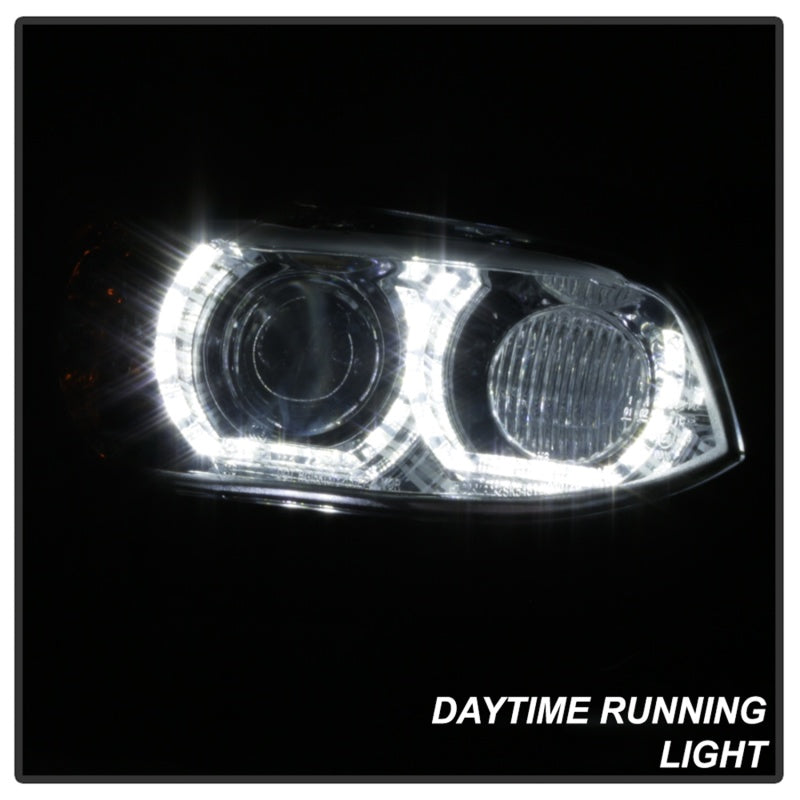 Spyder 08-10 BMW F92 3 Series Proj Headlight - High Beam H3 DRL LED - Chrome - PRO-YD-BMWE9208-DRL-C