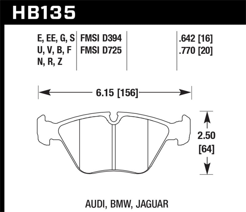 Hawk 91-93 BMW M5/95-02 DTC-70 Race Front Brake Pads-thumbmail-3