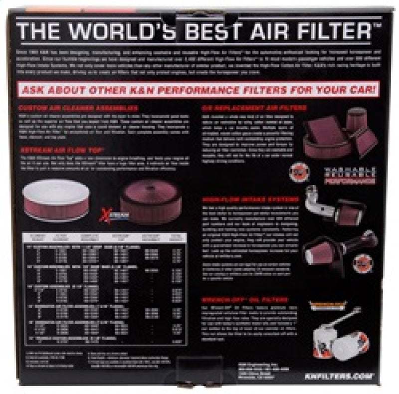 K&N Universal Custom Air Filter - Round 5.125in Flange / 14in OD / 5.125in ID / 5.625in Height-thumbmail-7