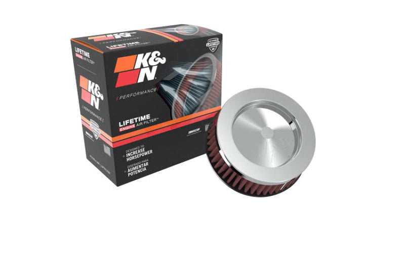 K&N Universal Round Clamp-On Air Filter 2in. Flange / 5-3/8in. OD / 2in. Height-thumbmail-13