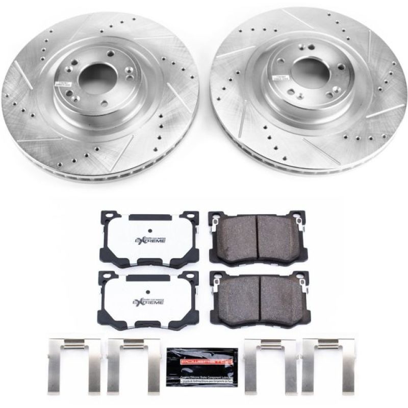 Power Stop 15-16 Hyundai Genesis Front Z26 Street Warrior Brake Kit-thumbmail-1