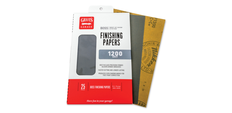Griots Garage BOSS Finishing Papers - 1200g - 5 .5in x 9in (25 Sheets ...