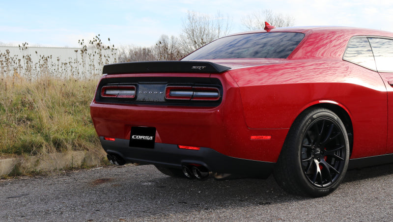 Corsa 15-17 Dodge Challenger Hellcat Dual Rear Exit Sport Exhaust w/ 3.5in Black Tips-thumbmail-3