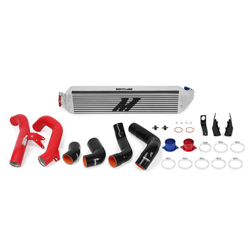 Mishimoto 2016+ Honda Civic 1.5T / 2017+ Honda Civic Si Silver Intercooler Kit w/Red Pipes-thumbmail-3