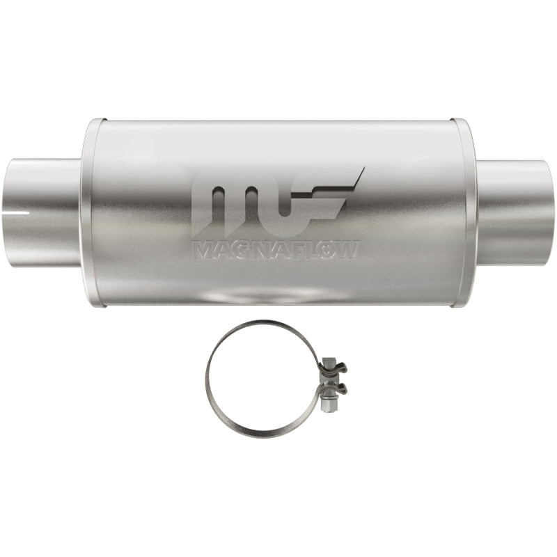 MagnaFlow Muffler Mag DSL SS 7x7x14 4in Inlet 4in Outlet-thumbmail-2