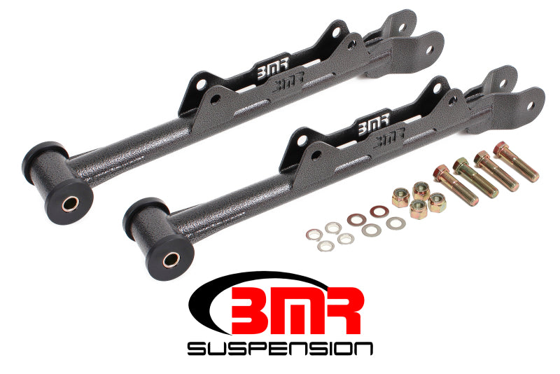 BMR 10-15 5th Gen Camaro Chrome Moly Non-Adj. Rear Lower Control Arms (Delrin) - Black Hammertone-thumbmail-1