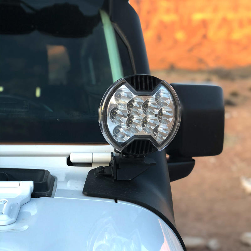 KC HiLiTES 6in. Light Shield for SlimLite LED - Clear-thumbmail-3