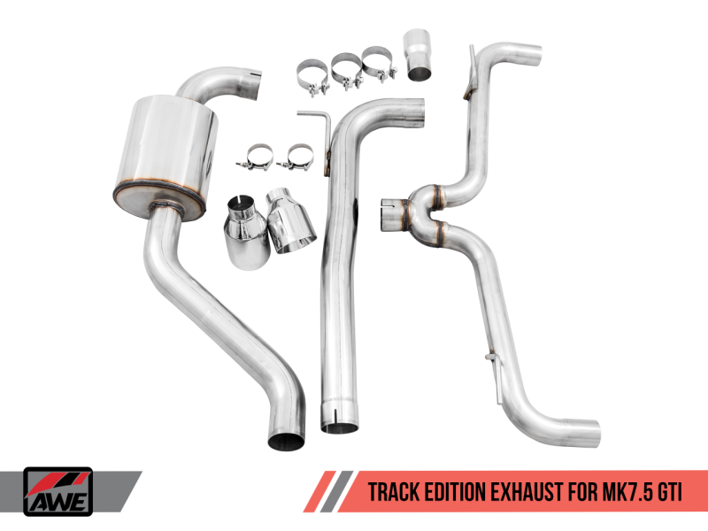 AWE Tuning Volkswagen GTI MK7.5 2.0T Track Edition Exhaust w/Chrome Silver Tips 102mm-thumbmail-6