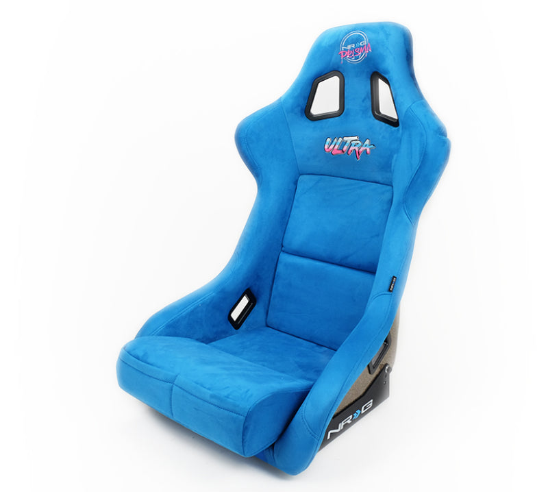 NRG FRP Bucket Seat ULTRA Edition - Large (Blue Alcantara/Gold Glitter Back)-thumbmail-9