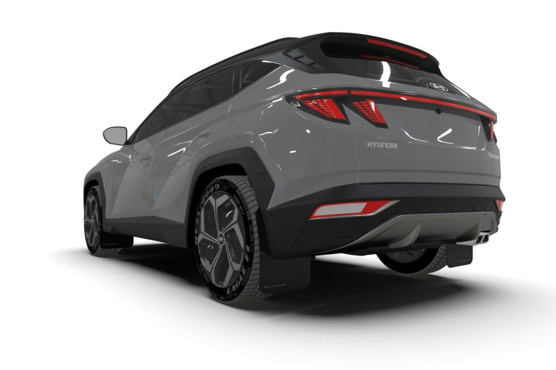 Rally Armor 2022 Hyundai Tucson Black UR Mud Flap w/ Red Logo-thumbmail-6