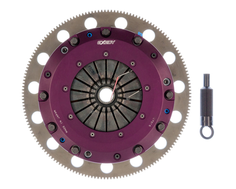 Exedy 1996-2016 Ford Mustang V8 Hyper Twin Cerametallic Clutch Sprung Center Disc Push Type 8-Bolt-thumbmail-5