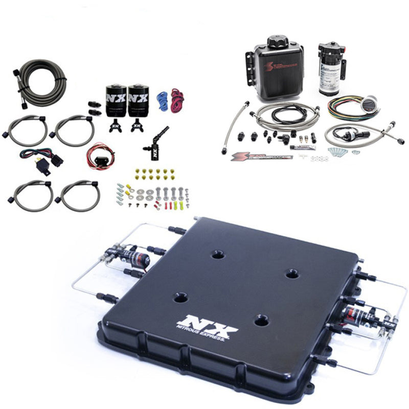 Nitrous Express Nitrous & Water Injection Nitrous Kit w/Billet LT4 Supercharger Lid w/o Bottle-thumbmail-2