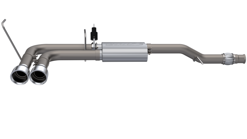 QTP 14-18 Chevy Silverado 1500 4.8L/5.3L EC/CC SB 304SS Screamer Cat-Back Side Exit w/4.5in Tips-thumbmail-3