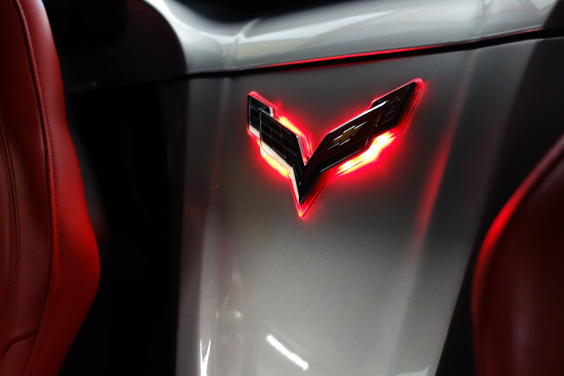 Oracle Corvette C7 Rear Illuminated Emblem - Blue-thumbmail-1