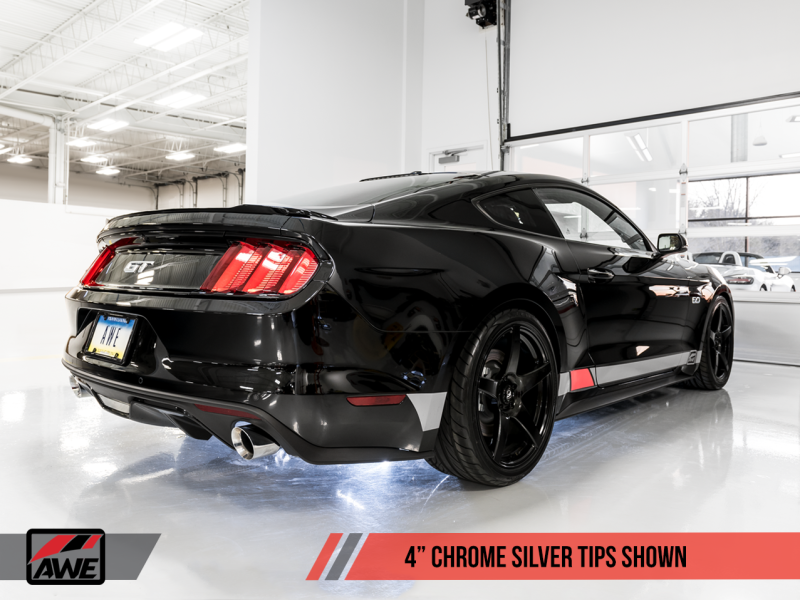 AWE Tuning S550 Mustang GT Cat-back Exhaust - Track Edition (Chrome Silver Tips)-thumbmail-4