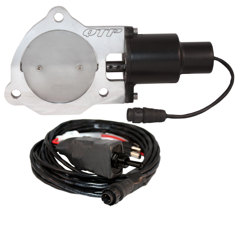 QTP 3.5in Bolt-On QTEC Electric Cutout Valve - Single-thumbmail-5