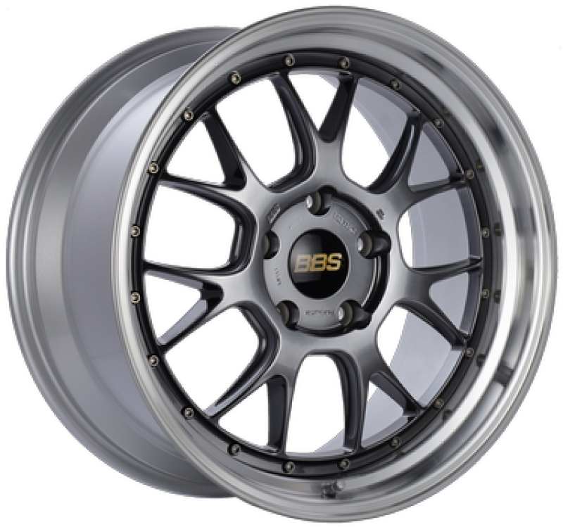 BBS LM-R 19x9.5 5x112 ET38 Diamond Black Center Diamond Cut Lip Wheel -82mm PFS/Clip Required-thumbmail-1