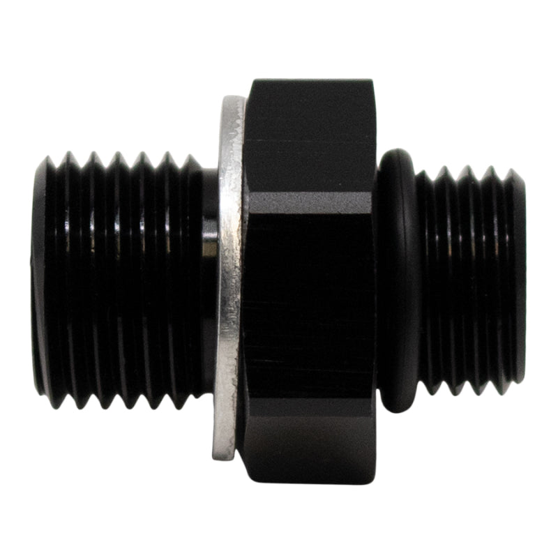 DeatschWerks 6AN ORB Male to M16 X 1.5 Metric Male (Incl O-Ring and Washer) - Anodized Matte Black-thumbmail-2