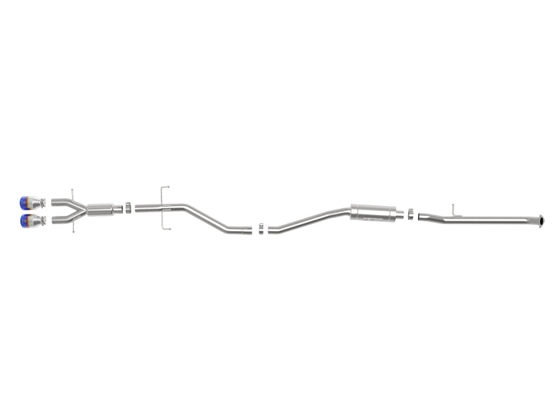 aFe Takeda 2.5in 304 SS Cat-Back Exhaust System w/ Blue Tips 17-20 Honda Civic Si Sedan I4 1.5L-thumbmail-9