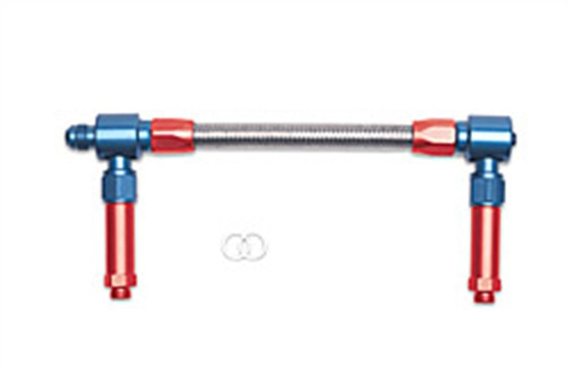 Russell Performance -8 AN to -8 AN ProFlex Holley 4150 Dual Inlet Carb Kit (Red/Blue)-thumbmail-3