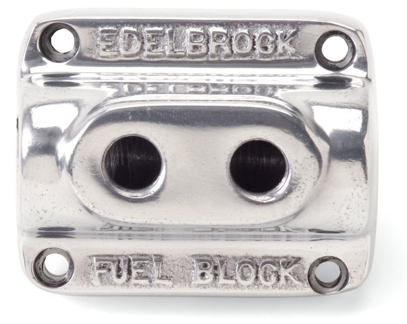 Edelbrock Polished Fuel Block Dual Carb-thumbmail-3