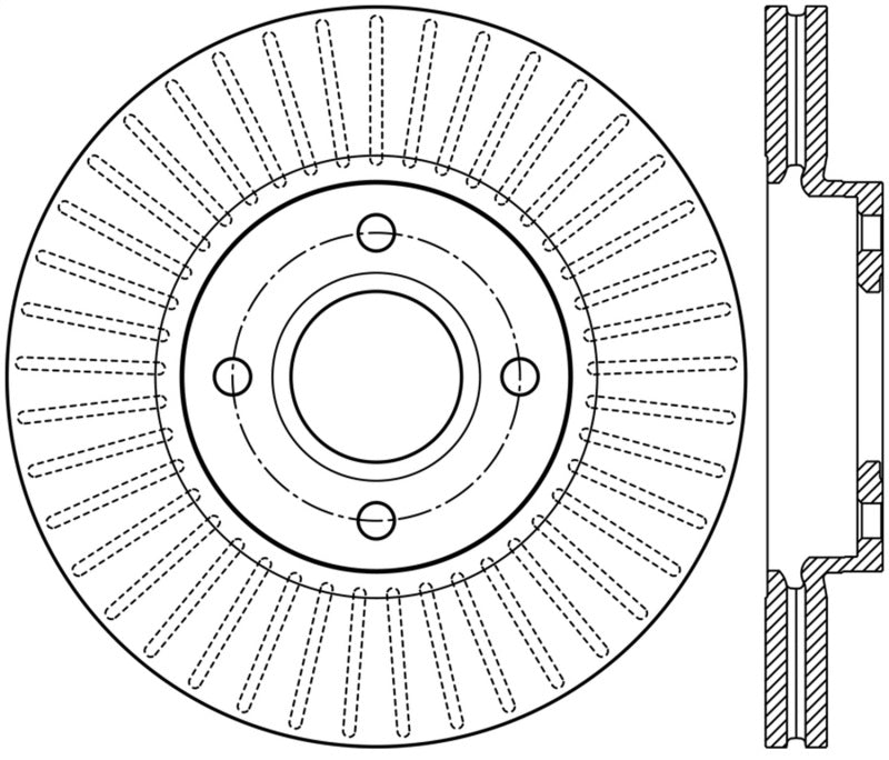 StopTech 2014 Ford Fiesta Right Front Disc Slotted Brake Rotor-thumbmail-1