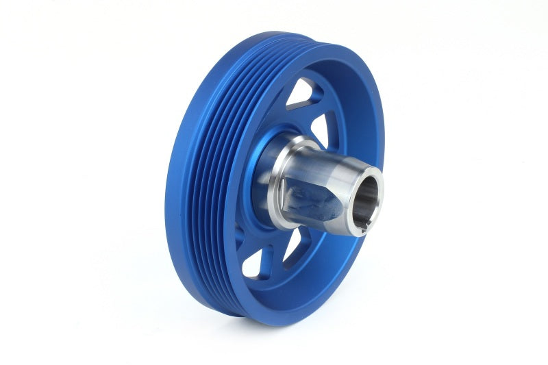 Perrin 19-21 Subaru WRX / 16-18 Forester Lightweight Crank Pulley (FA/FB Engines w/Large Hub) - Blue-thumbmail-4