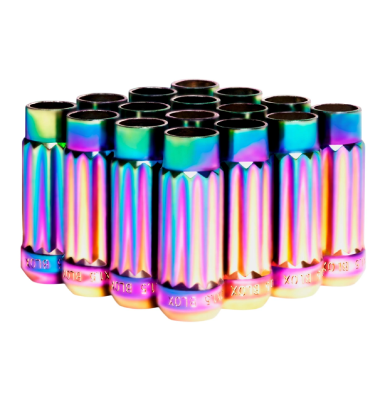 BLOX Racing 12-Sided P17 Tuner Lug Nuts 12x1.25 - NEO Chrome Steel - Set of 16-thumbmail-1