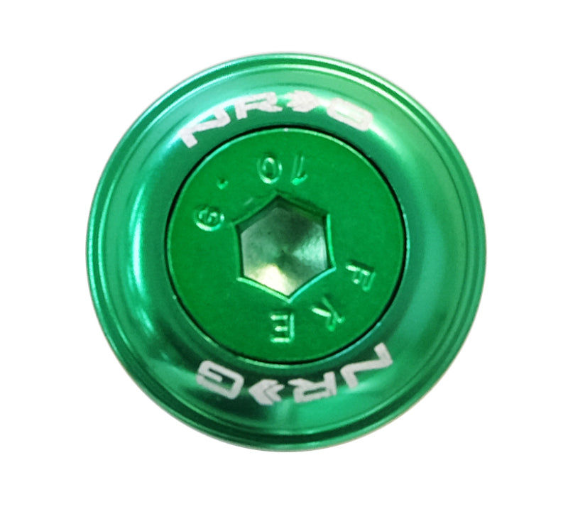 NRG Fender Washer Kit w/Color Matched M6 Bolt Rivets For Plastic (Green) - Set of 10-thumbmail-2