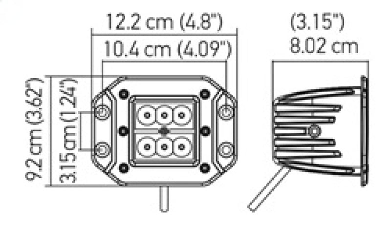 Hella Value Fit Flush Mount 3in 18W Cube Flood Beam LED Light-thumbmail-10