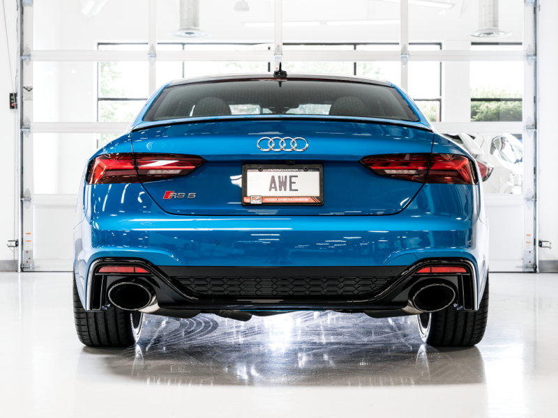 AWE Tuning Audi B9.5 RS 5 Coupe Non-Resonated Touring Edition Exhaust - RS-Style Diamond Black Tips-thumbmail-9