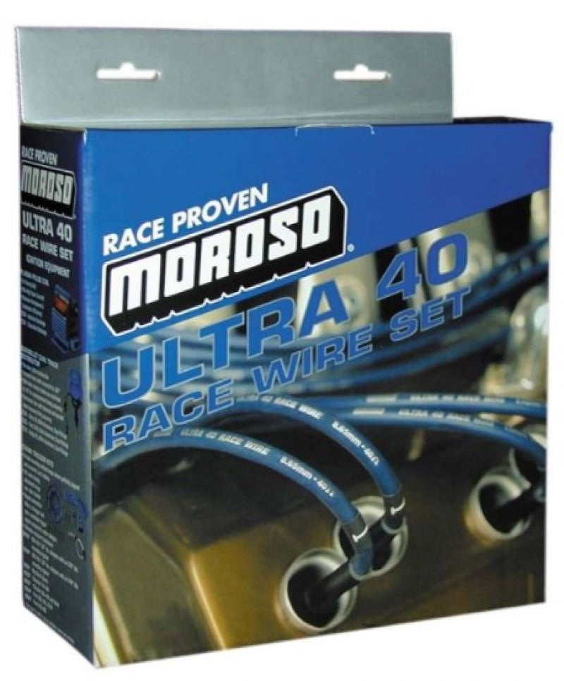 Moroso Ford 351W Ignition Wire Set - Ultra 40 - Sleeved - HEI - 135 Degree - Black-thumbmail-1